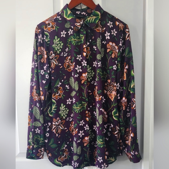 Ann Taylor floral blouse, size L - Picture 1 of 8